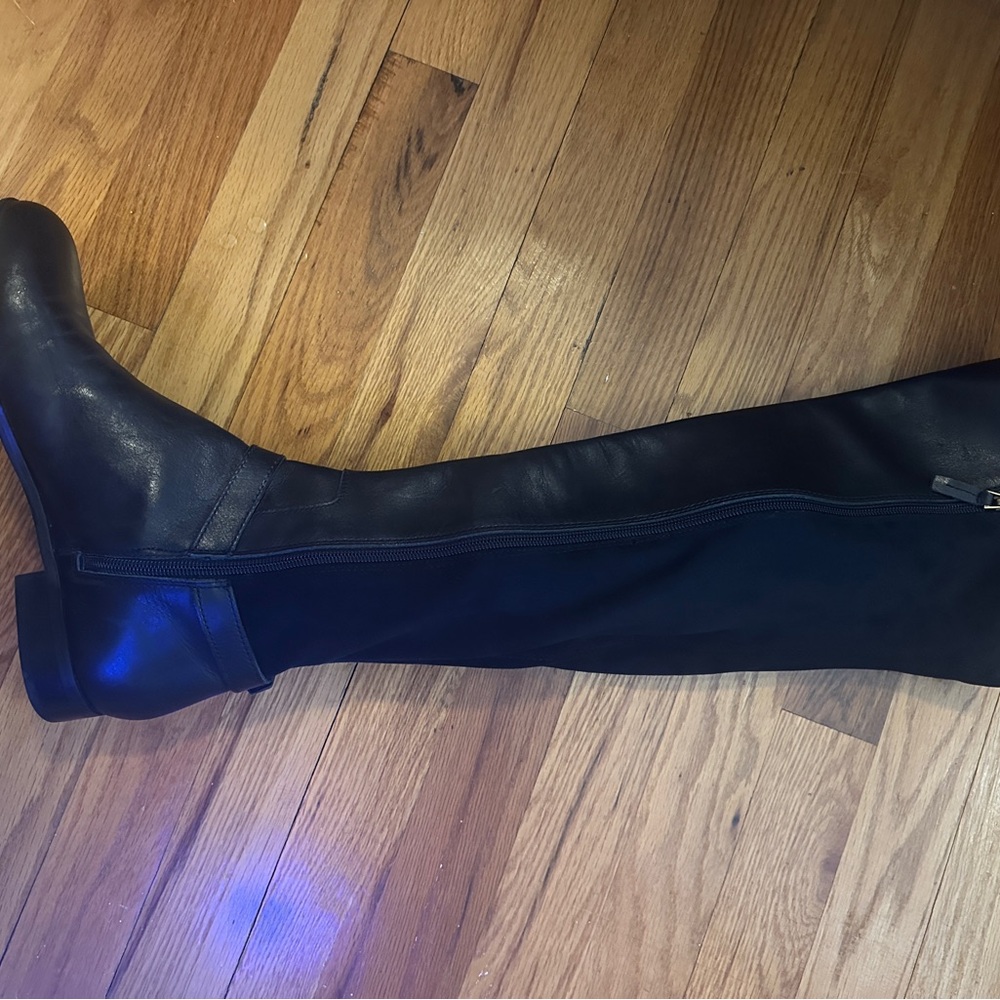 Franco Sarto Blue Leather Boots Style L Mast - Picture 2 of 5